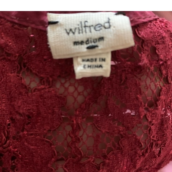 Wilfred Red Lace Racerback Tank Top M - Picture 3 of 6